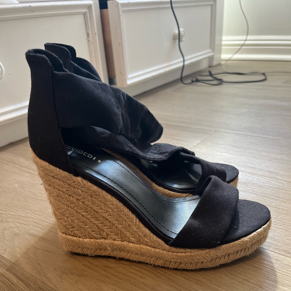 H&M lace up black wedges | US Size 6